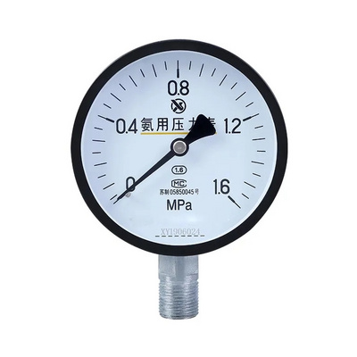 YA150 Ammonia manometer pressure gauge measuring range 0.4~6MPa Diameter 150mm M20X1.5 pressure gauge