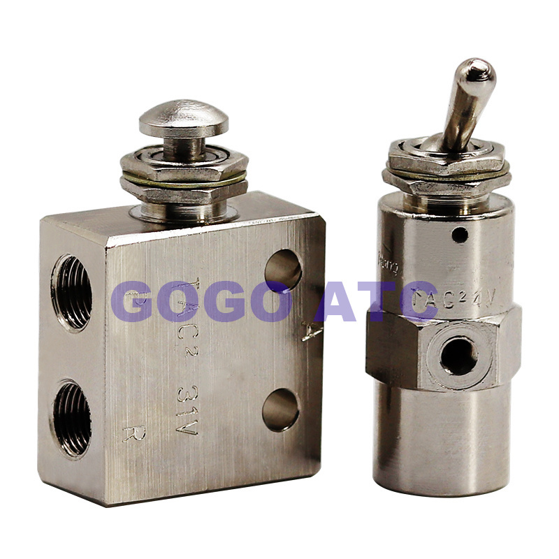 TAC pneumatic toggle valve TAC-3V 3P 3S 4V 4P TAC2-31V 31P 41V 41 P mechanical vent valve Manual switch cylinder accessories