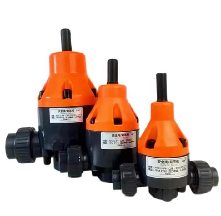 UPVC back pressure valve Relief valve Pressure relief  PVC plastic safety relief valve 25mm DN20 6 points