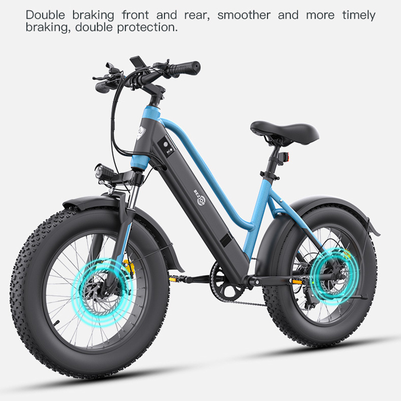 Bezior XF103 20 inch electric bicycle 500w 36v 10ah Full suspension fat tire ebike electric bike eu warehouse e bike