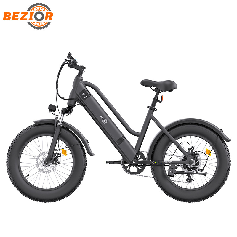 Bezior XF103 20 inch electric bicycle 500w 36v 10ah Full suspension fat tire ebike electric bike eu warehouse e bike