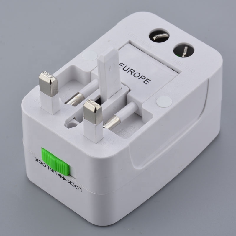 Worldwide International All in One Universal Travel Adaptor Wall AC Power Plug Adapter for USA EU UK AUS Cell Phone Laptop