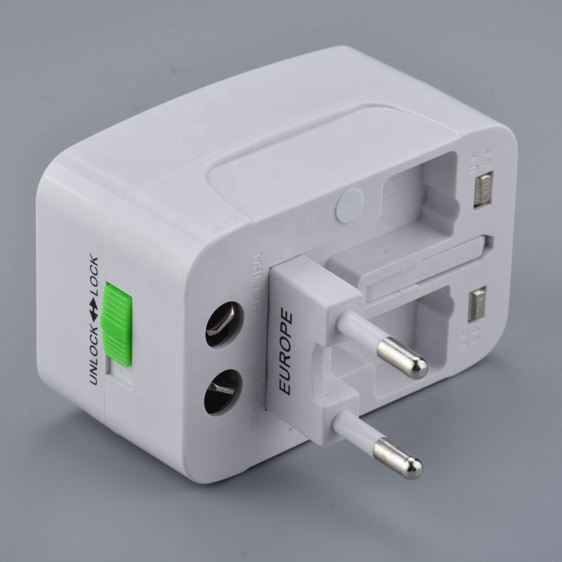 Worldwide International All in One Universal Travel Adaptor Wall AC Power Plug Adapter for USA EU UK AUS Cell Phone Laptop