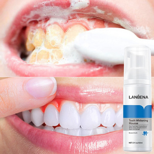 LANBENA Teeth Whitening Mousse Tooth Whitening Cleaning White Teeth Oral Hygiene Toothpaste Bleaching Remove Stains Dental Tool