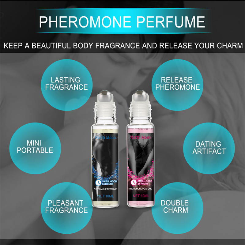 North moon men top quality small bottle smile good 24 hours pheromone perfume roll on night club perfume for women long lasting