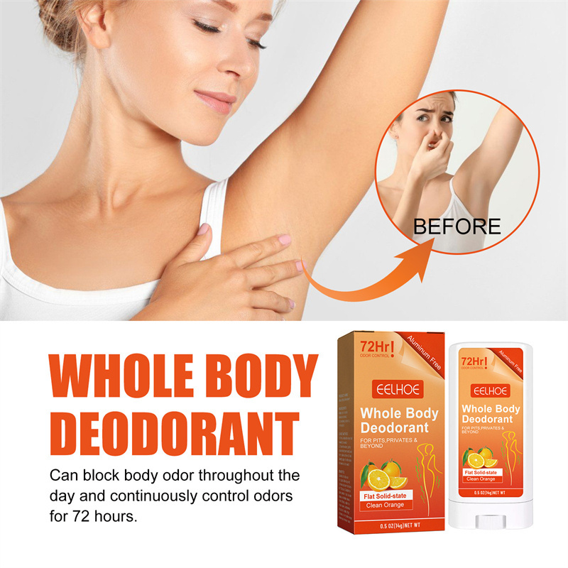 EELHOE whole body deodorant 72 hour odor controlling refreshing soothing deodorizing antiperspirant deodorant stick