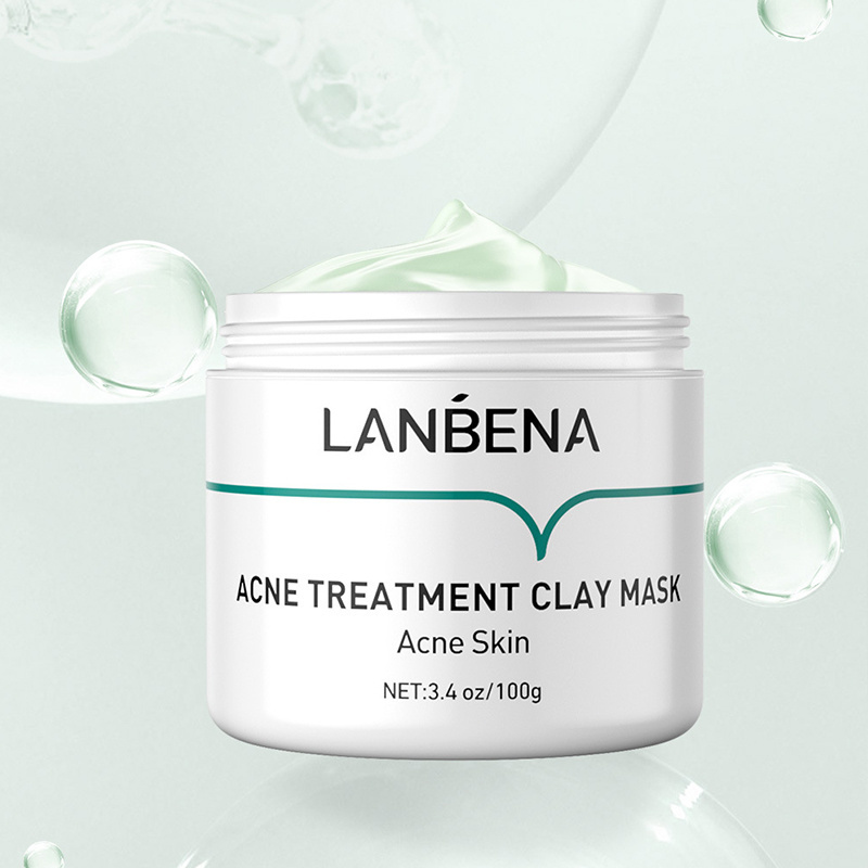 LANBENA 100g acne treatment clay mask nicotinamide arbutin oligopeptides witch hazel whitening brightening clay mud mask