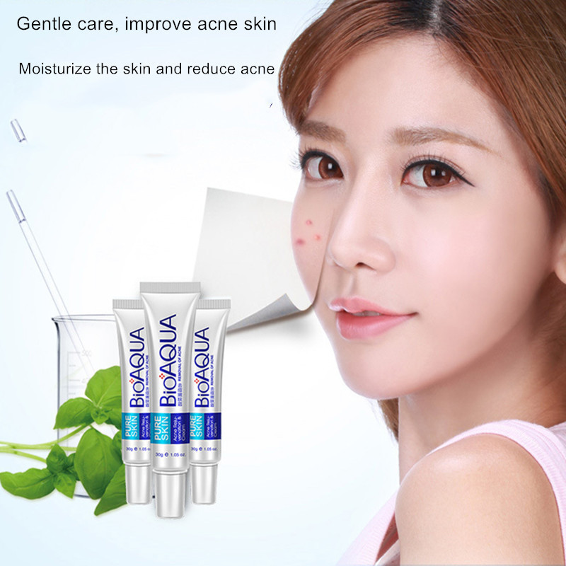 BIOAQUA Acne Scar Treatment Face Whitening Cream 30g Oil Control Shrink Pores Nourish Skin Acne Scar Remove Facial Cream