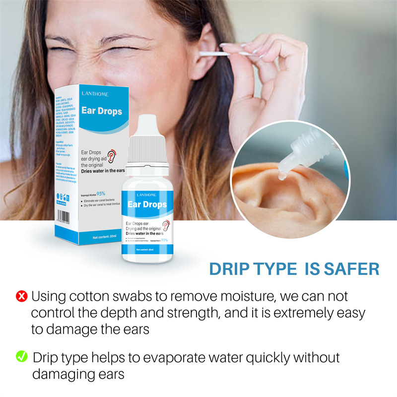 Lanthome ear drops 20ml adult children ears cleaning drying tinnitus eliminating ear wax softener liquid for swimming