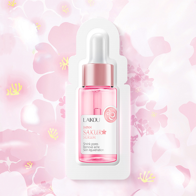 LAIKOU japan sakura serum 1ml*20pcs skin rejuvenation remove acne shrink pores micro needle serum face and body sample size