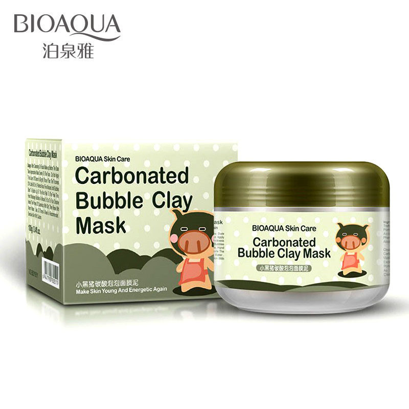 BIOAQUA carbonated bubble clay mask mascarilla de arcilla con burbujas carbonatadas face mask mud