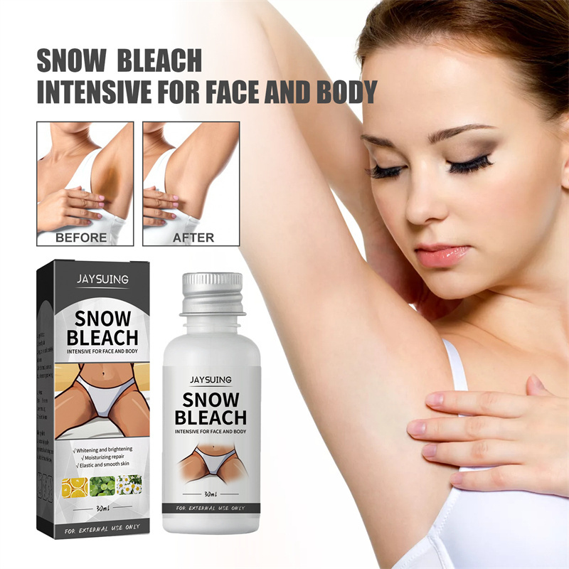 Jaysuing face body snow bleach cream moisturizing whitening brightening armpit elbow knee inner thigh melanin removing cream