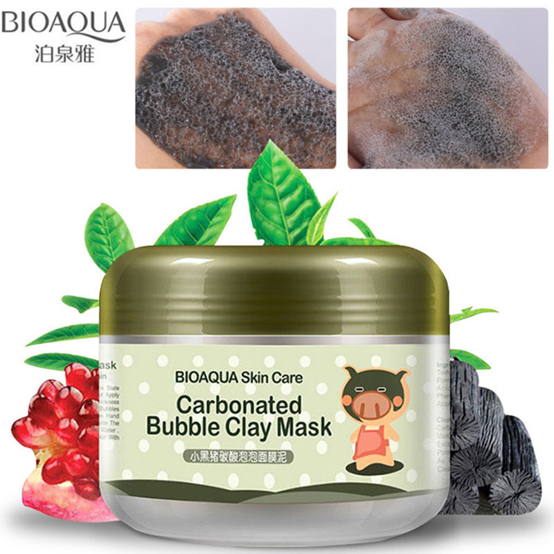 BIOAQUA carbonated bubble clay mask mascarilla de arcilla con burbujas carbonatadas face mask mud