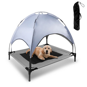 Nylon pet cave swing bed elevated dog camping bed with raised function