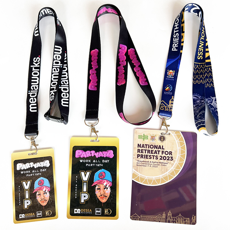 2024 No Minimum Order Custom Printed Lanyard,Cheapest Lanyard With Id Holder & Card,Completely Customize Your Own Key Lanyard