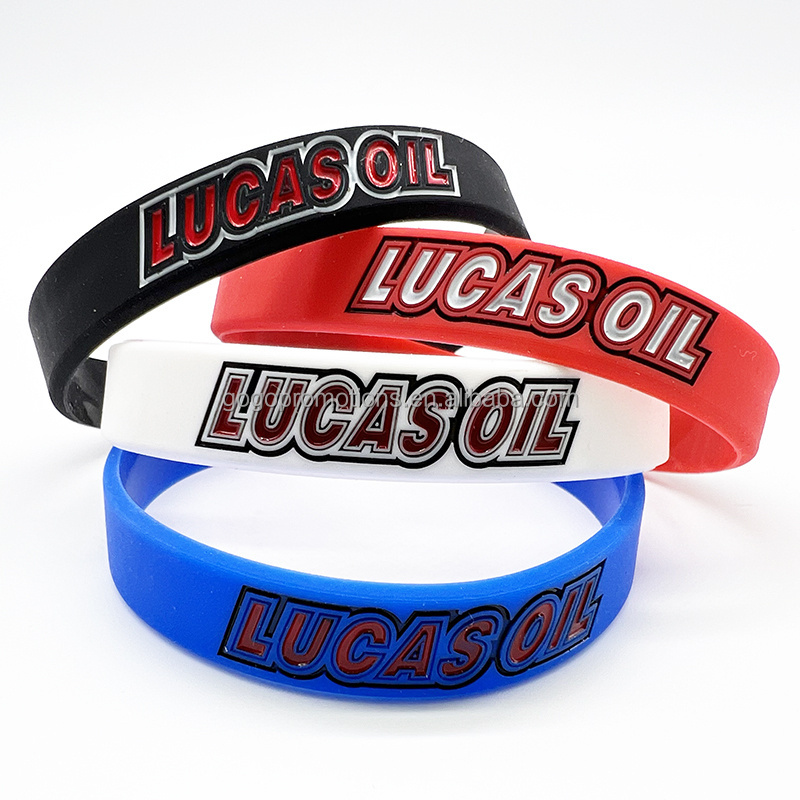 Factory Customised personalized event wrist bands pvc rubber silicone bracelet wristband with logo custom