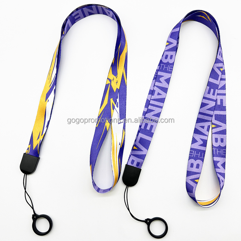 Custom Rope Lanyards by Factory Manufacturer Made from Durable Nylon and Polyester with Rubber Silicon Ring Pen Holder