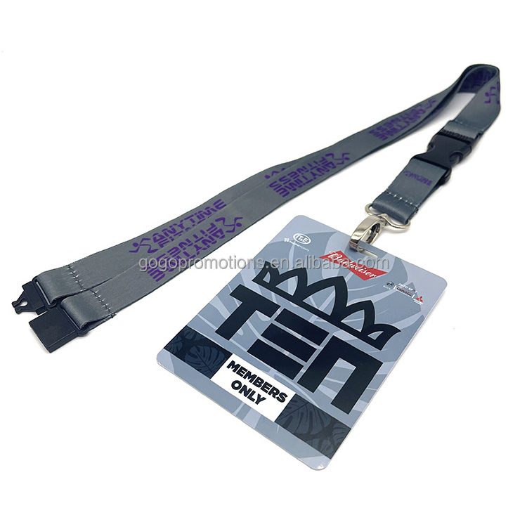 Promotion CUTE Lanyards with Card Holder Anime Personalized Polyester lanyard Id Card With Logo Custom