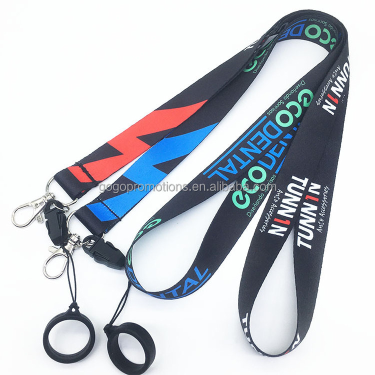 No Minimum Order High Quality Custom Neck Lanyard Silicon Ring Lanyard with Rubber Professional Promotional Gift OEM/ODM Custom