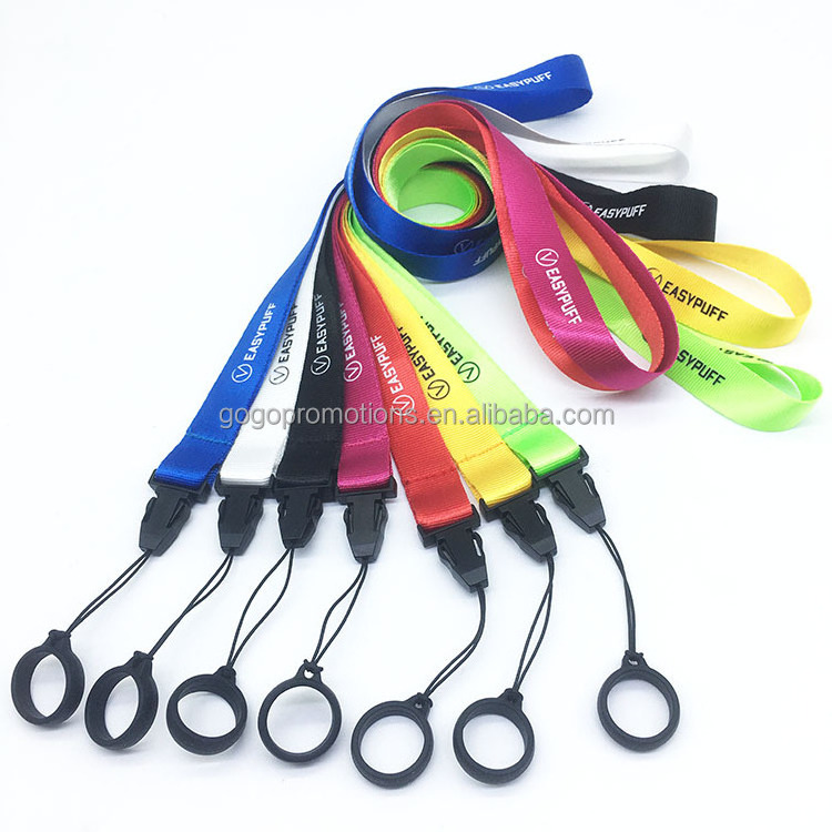 No Minimum Order High Quality Custom Neck Lanyard Silicon Ring Lanyard with Rubber Professional Promotional Gift OEM/ODM Custom