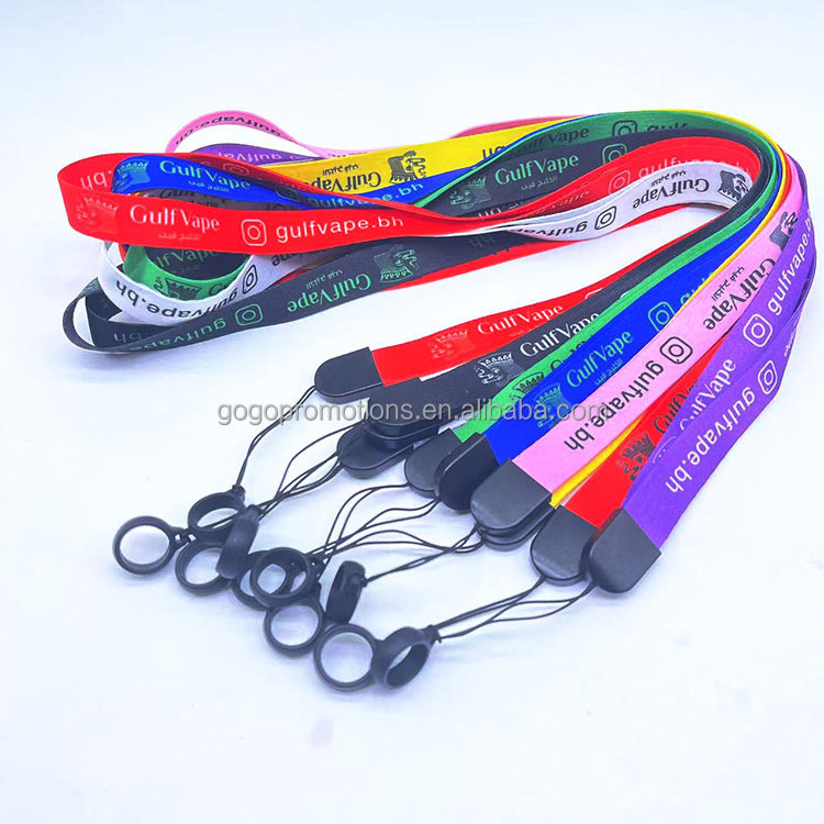 No Minimum Order High Quality Custom Neck Lanyard Silicon Ring Lanyard with Rubber Professional Promotional Gift OEM/ODM Custom