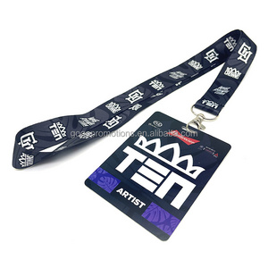 Promotion CUTE Lanyards with Card Holder Anime Personalized Polyester lanyard Id Card With Logo Custom