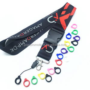 Custom Rope Lanyards by Factory Manufacturer Made from Durable Nylon and Polyester with Rubber Silicon Ring Pen Holder