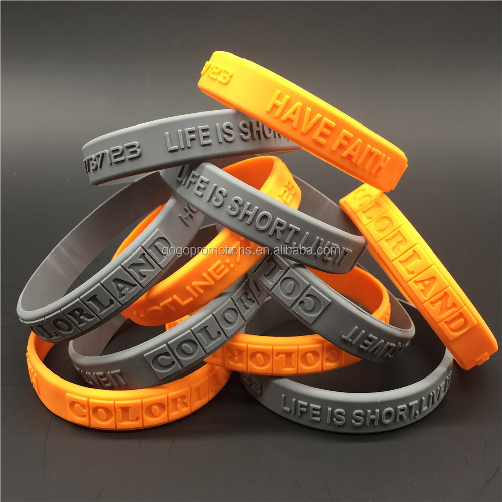 Custom Promotional Silicon Bracelet Silicon Wristband Promotion Wrist Band