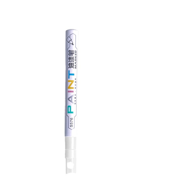 Deli S576 High quality   Thin Rod 4 White Paint Pens Waterproof Tire & Tombstone Inscription Pen Non-Fading Black Paint Pen