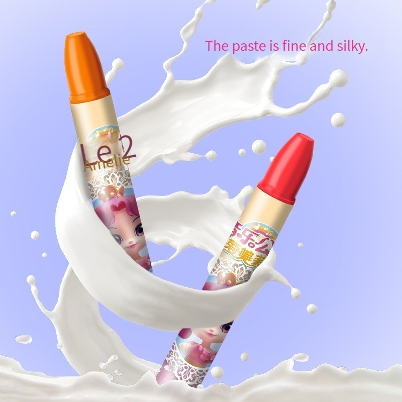 Deli 72114 Water soluble oil painting stick children's crayons are not dirty hands easy to wash kindergarten baby brush dazzling