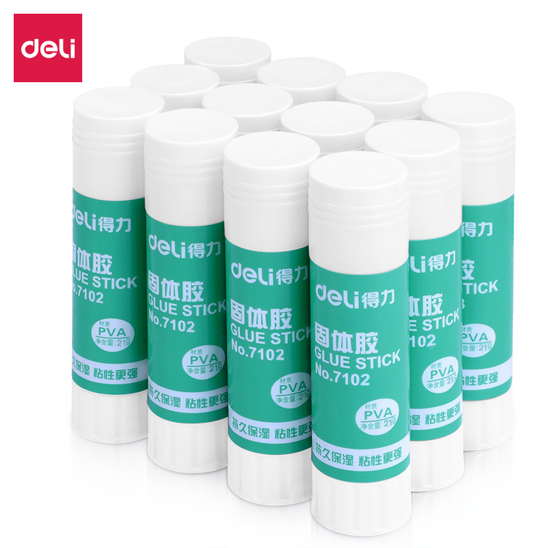 DELI 7102 High Viscosity Solid Glue Stick Strong Adhesive Portable 21g For Home Art Paper Card Photo Office School Supplies