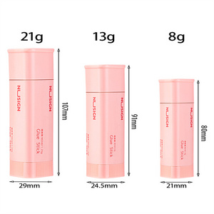 Deli NS142 Triangle Solid Adhesive Stick is not easy to roll and high viscosity students are transparent with handmade  solid