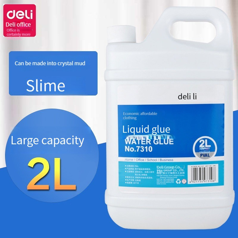 Deli 7310 glue large barrel handmade liquid transparent glue DIY make mud material with glue