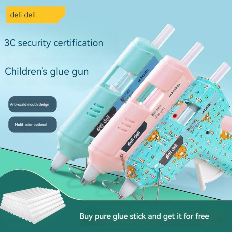 Deli DL5044 Tool Hot Melt Glue Gun Kindergarten Small Glue Gun Children's Handmade Household High Adhesion Super Glue Stick Hot