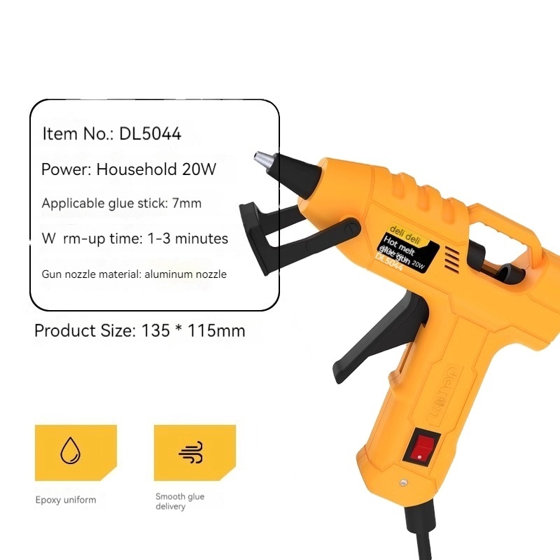 Deli DL5044 Tool Hot Melt Glue Gun Kindergarten Small Glue Gun Children's Handmade Household High Adhesion Super Glue Stick Hot