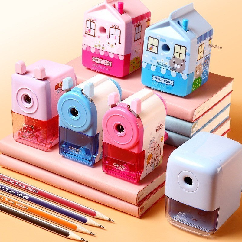 Deli 0724A Hand Crank Sharpener Children's Cutter Pencil Planer Fully AutomaticHigh quality high quality