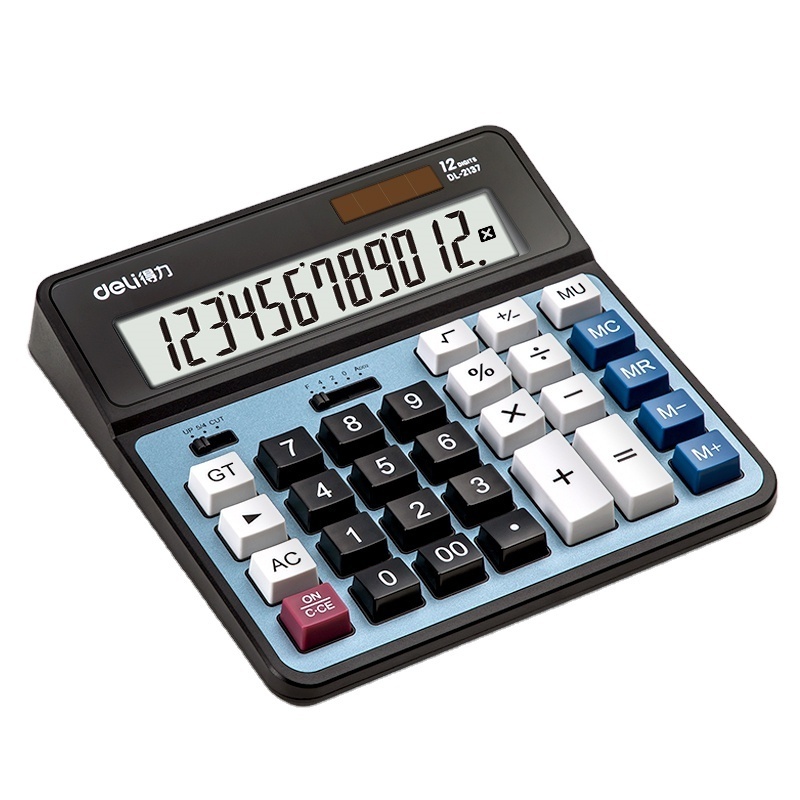 Deli 2137 Multi purpose Desktop Calculator Metal Computer