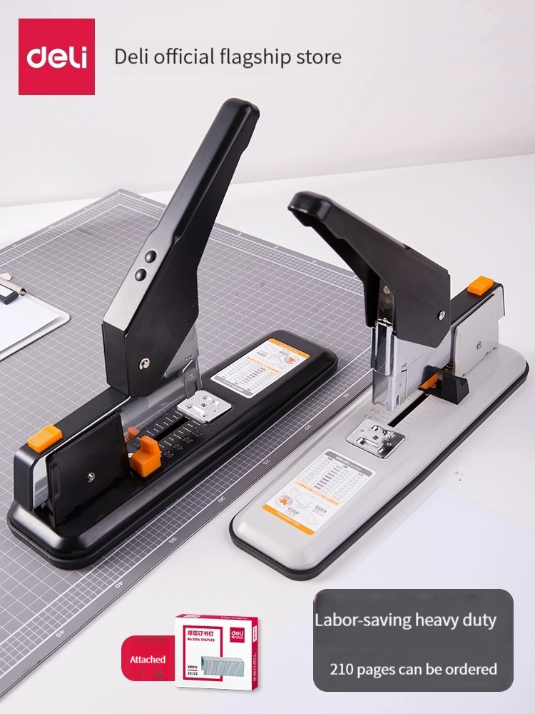 Deli 0386e High quality  Large Thickened Stapler 120 Pages Heavy Duty Stapler Binder Office Supplies Finance