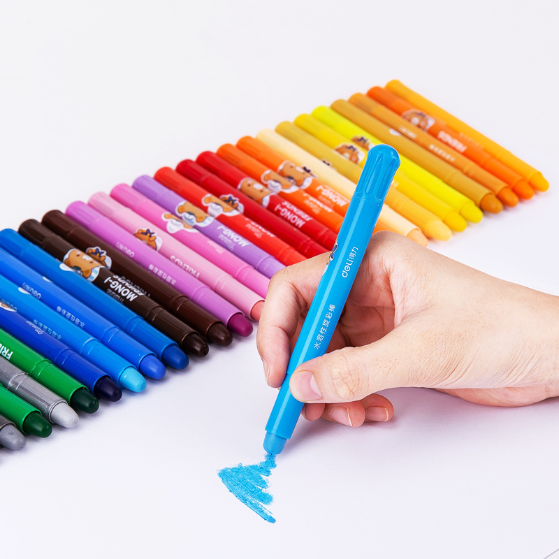 Deli 72105 high quality Oil Stick Crayon Kids Colorful Stick DIY Painting  Washable paint sticks oil pastels