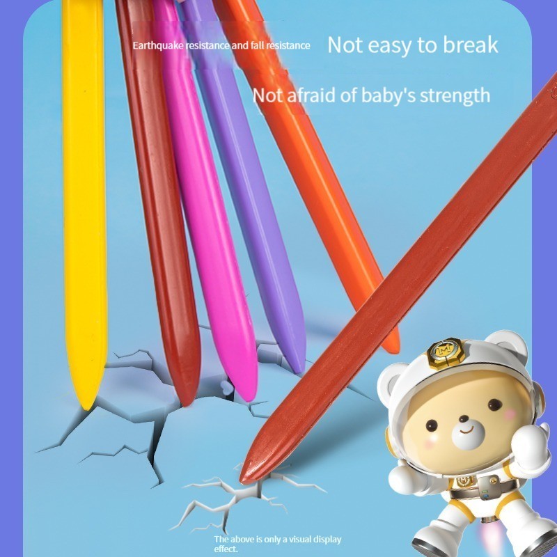 DELI HE901 Crayon No Dirty HandsOil Painting Stick Crayon Kindergarten Special Brush Plastic Crayon Children Do Not Stick Hands