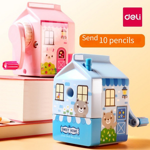 Deli 0724A Hand Crank Sharpener Children's Cutter Pencil Planer Fully AutomaticHigh quality high quality