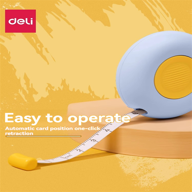 Deli TT102 tape measure 2 meters household soft ruler blue 1 + green 1 small tape measure to measure the height of the carry-on