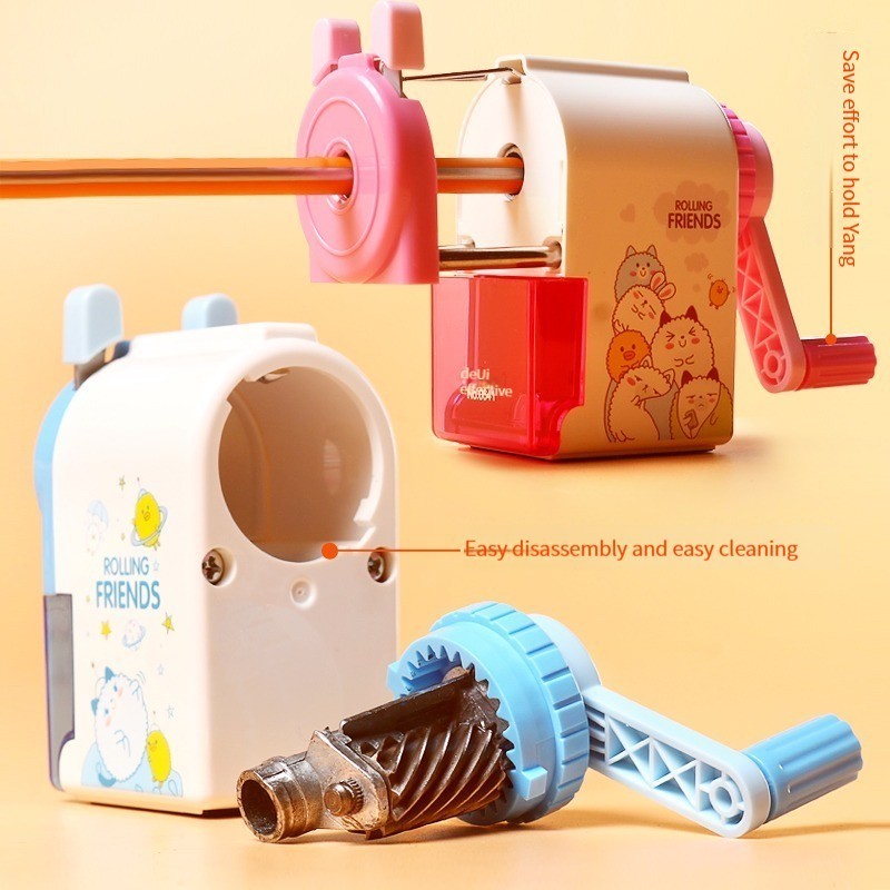 Deli 0724A Hand Crank Sharpener Children's Cutter Pencil Planer Fully AutomaticHigh quality high quality