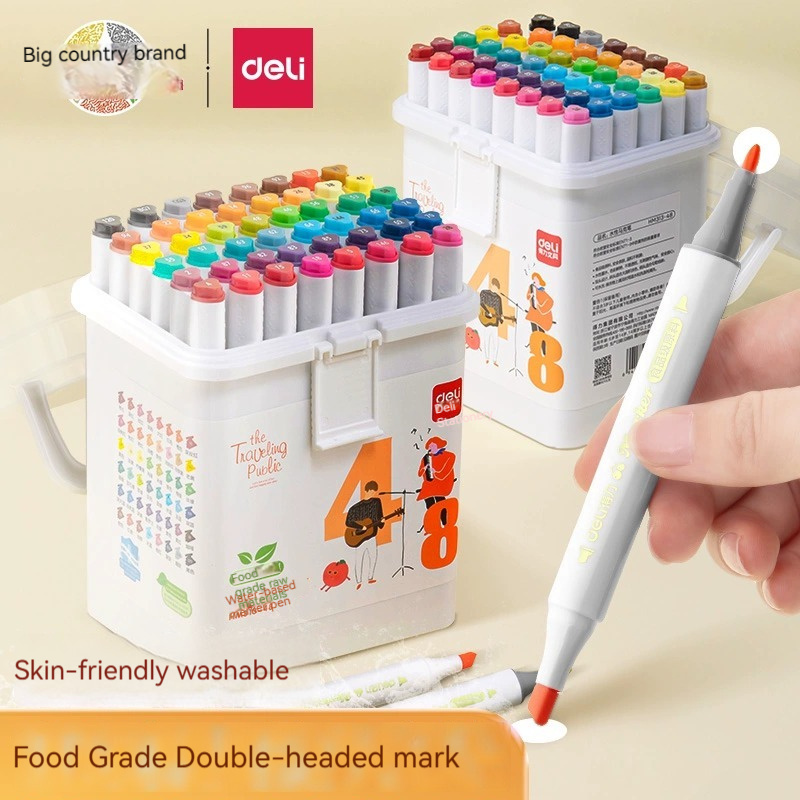 Deli  HM955-C color oil paint stick DIY painting kids oil paint stick set scraper tool crayons high quality