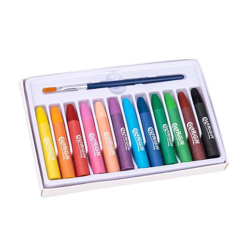 Deli 72099 Stationery Oil Paint Stick Children's Color Basic Crayon Set Drawing Tool