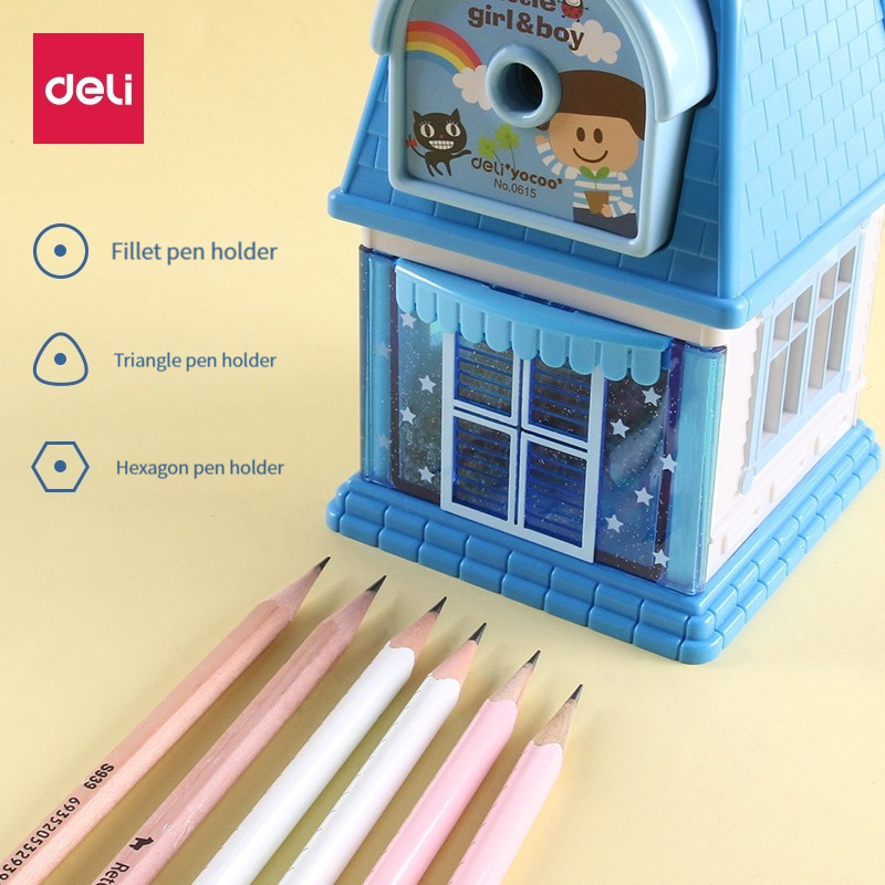 Deli 0743 Electric pencil sharpener for core sharpener for elementary school students high quality