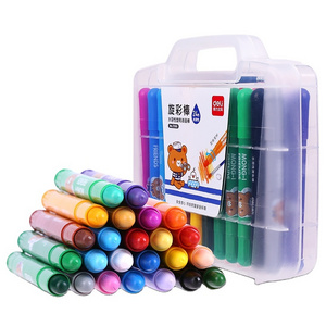 Deli 72105 high quality Oil Stick Crayon Kids Colorful Stick DIY Painting  Washable paint sticks oil pastels