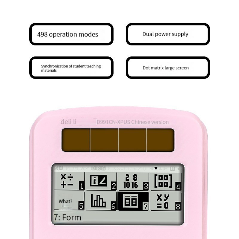 Deli  D991CN Function Calculator 498 scientific operation modes Scientific calculator for professional examination