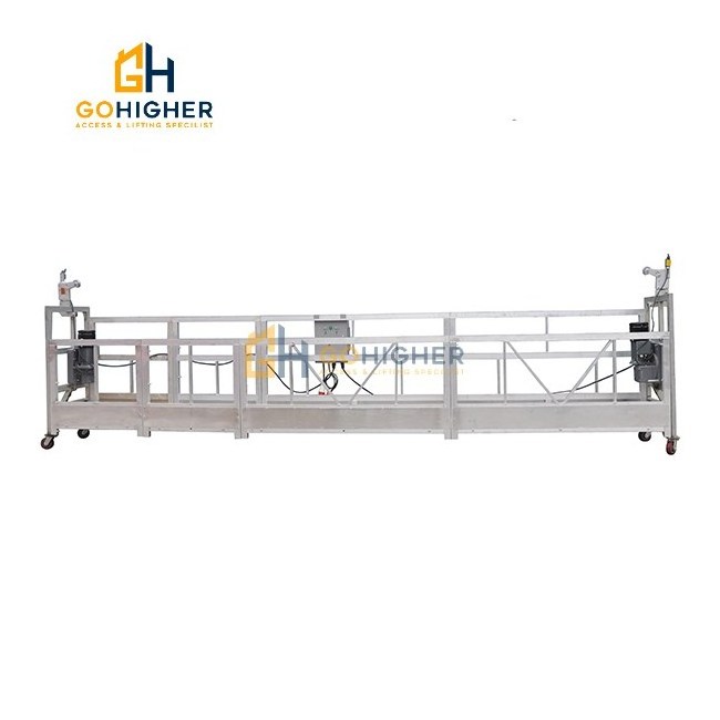 SHANDONG ZLP630 ZLP800 ZLP1000 Facade cleaning Aluminum rope motorized suspended working platform swing stage scaffolding