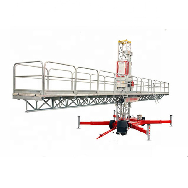 high efficiency 15m heavy duty mast climber platform scaffolding